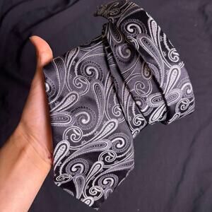 Black Paisley Bruno Pirttelli Patterned Necktie